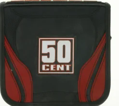 Rucksäcke & Taschen*BioworldMerch 50 Cent CD-Hülle von dem bekannten Sänger für 24 CD´s Schwarz/Rot