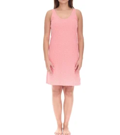 Kleider|Tops & T-Shirts*ALIFE AND KICKIN 2 in 1 Damen Sommer-Kleid und Kurzarm-Shirt Mini-Kleid gepunktetes Baumwoll-Kleid T-Shirt 66118659 Rosa/Weiß