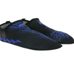 Zehentrenner & Sandalen|Sandalen & Zehentrenner*airjoy 2 Paar Neopren-Bade-Schuhe mit herausnehmbarer Innensohle Wasser-Schuhe mit farblichen Highlights 7654618 Schwarz/Blau oder Schwarz/Rot