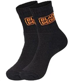 Strümpfe & Socken|Unterwäsche & Socken*BLACK+DECKER 3 Paar Herren Arbeits-Socken mit Cushion Terry Baumwoll-Socken Work-Socken OEKO-TEX Standard 100 BX/OBII/1/TEKE Anthrazit/Schwarz