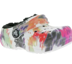 Hausschuhe*crocs 2 Paar Classic Lined Tie-Dye Kinder Haus-Schuhe gefütterte Clogs mit Dual--Comfort 206683-0C4 Bunt