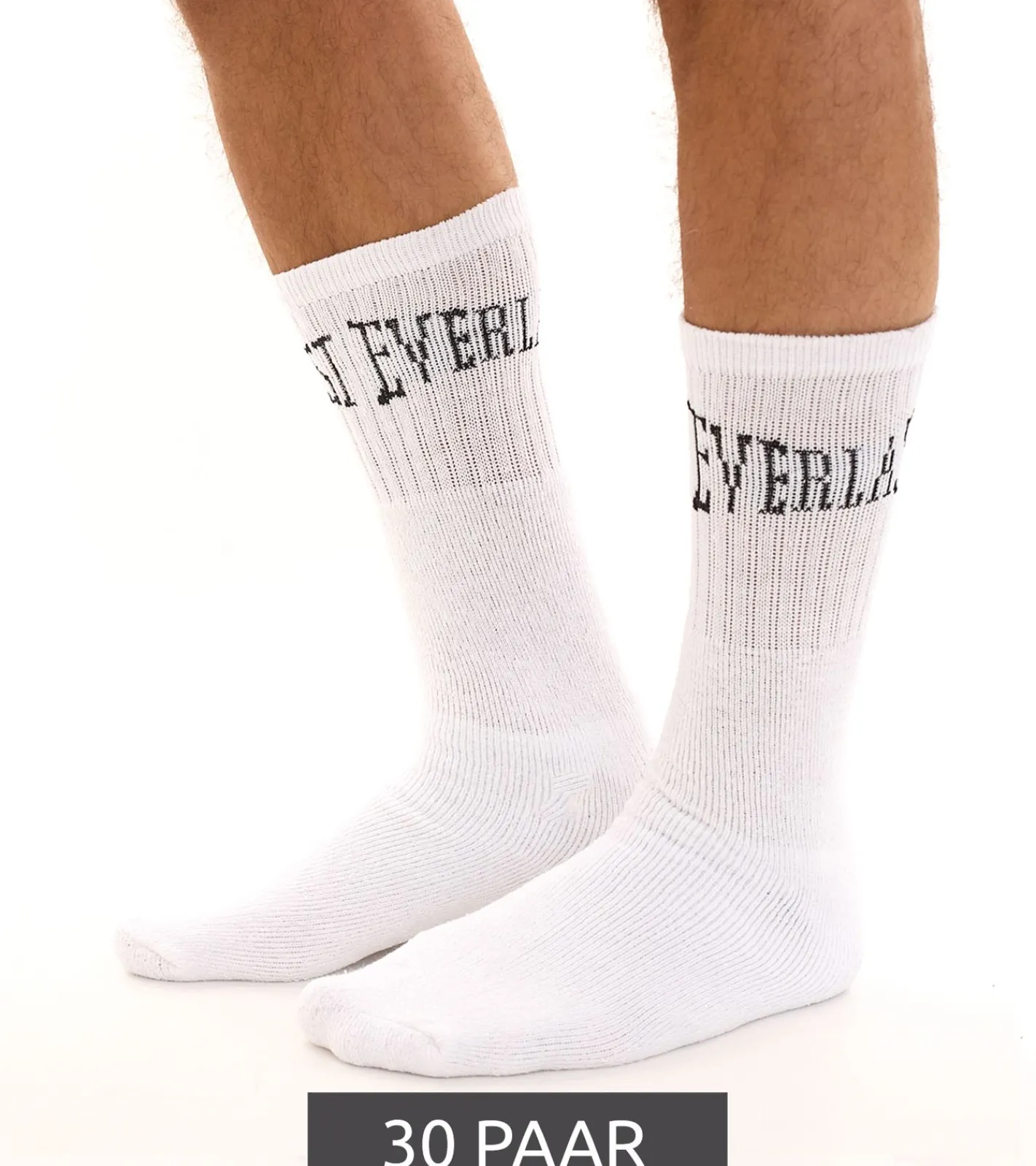 Strümpfe & Socken|Socken & Unterwäsche*EVERLAST 30 Paar Herren Sport-Socken mit Baumwollanteil Damen Socken Sparpack OEKO-TEX Standard EVL1TENX oder Schwarz Weiß