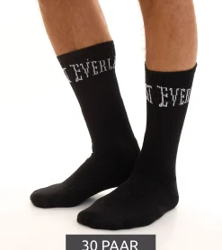Strümpfe & Socken|Socken & Unterwäsche*EVERLAST 30 Paar Herren Sport-Socken mit Baumwollanteil Damen Socken Sparpack OEKO-TEX Standard EVL1TENX oder Schwarz Weiß