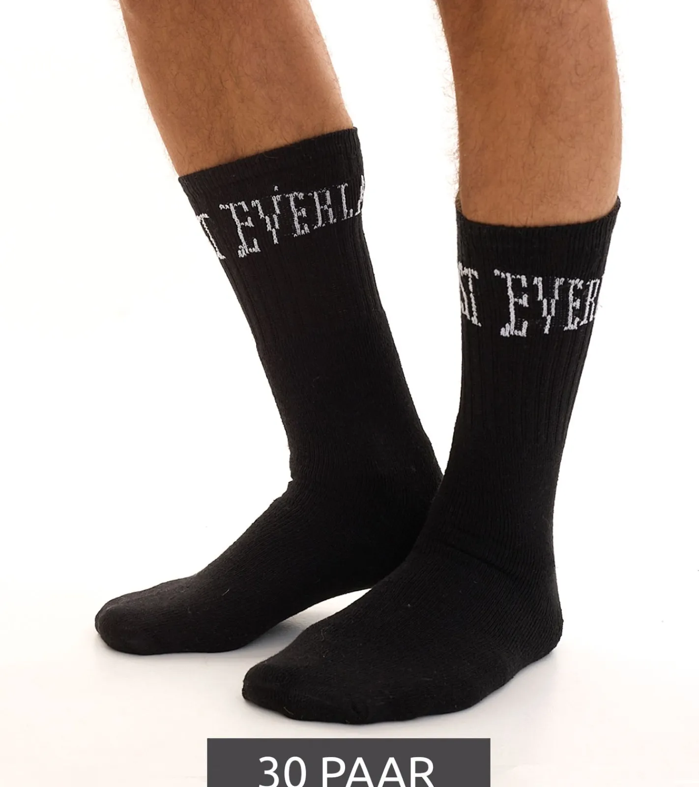Strümpfe & Socken|Socken & Unterwäsche*EVERLAST 30 Paar Herren Sport-Socken mit Baumwollanteil Damen Socken Sparpack OEKO-TEX Standard EVL1TENX oder Schwarz Weiß