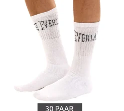 Strümpfe & Socken|Socken & Unterwäsche*EVERLAST 30 Paar Herren Sport-Socken mit Baumwollanteil lange Strümpfe OEKO-TEX Standard 100 EVL1TENX10BL Weiß