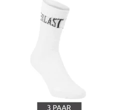 Strümpfe & Socken|Unterwäsche & Socken*EVERLAST 3 Paar Herren Sport-Socken mit Baumwollanteil lange Strümpfe OEKO-TEX Standard 100 EVL/1/TENX3/PBL Weiß