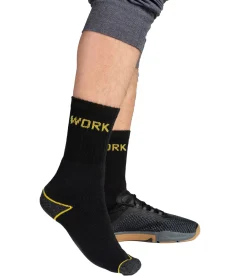 Strümpfe & Socken|Socken & Unterwäsche*GRIPWOOL 40 Paar Arbeits-Strümpfe Baumwoll-Socken Work-Socken Sneaker-Socken oder Crew-Socken Schwarz lange Socken