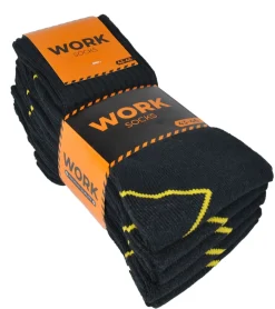 Strümpfe & Socken|Socken & Unterwäsche*GRIPWOOL 10 Paar Arbeits-Strümpfe Baumwoll-Socken Work-Socken Schwarz