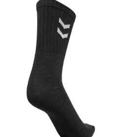 Strümpfe & Socken|Socken & Unterwäsche*hummel 3 Paar Basic Crew-Socken mit Kontrastwinkel Baumwoll-Strümpfe Sport-Socken 022030 Schwarz oder Weiß