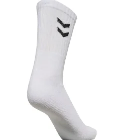 Strümpfe & Socken|Socken & Unterwäsche*hummel 3 Paar Basic Crew-Socken mit Kontrastwinkel Baumwoll-Strümpfe Sport-Socken 022030 Schwarz oder Weiß
