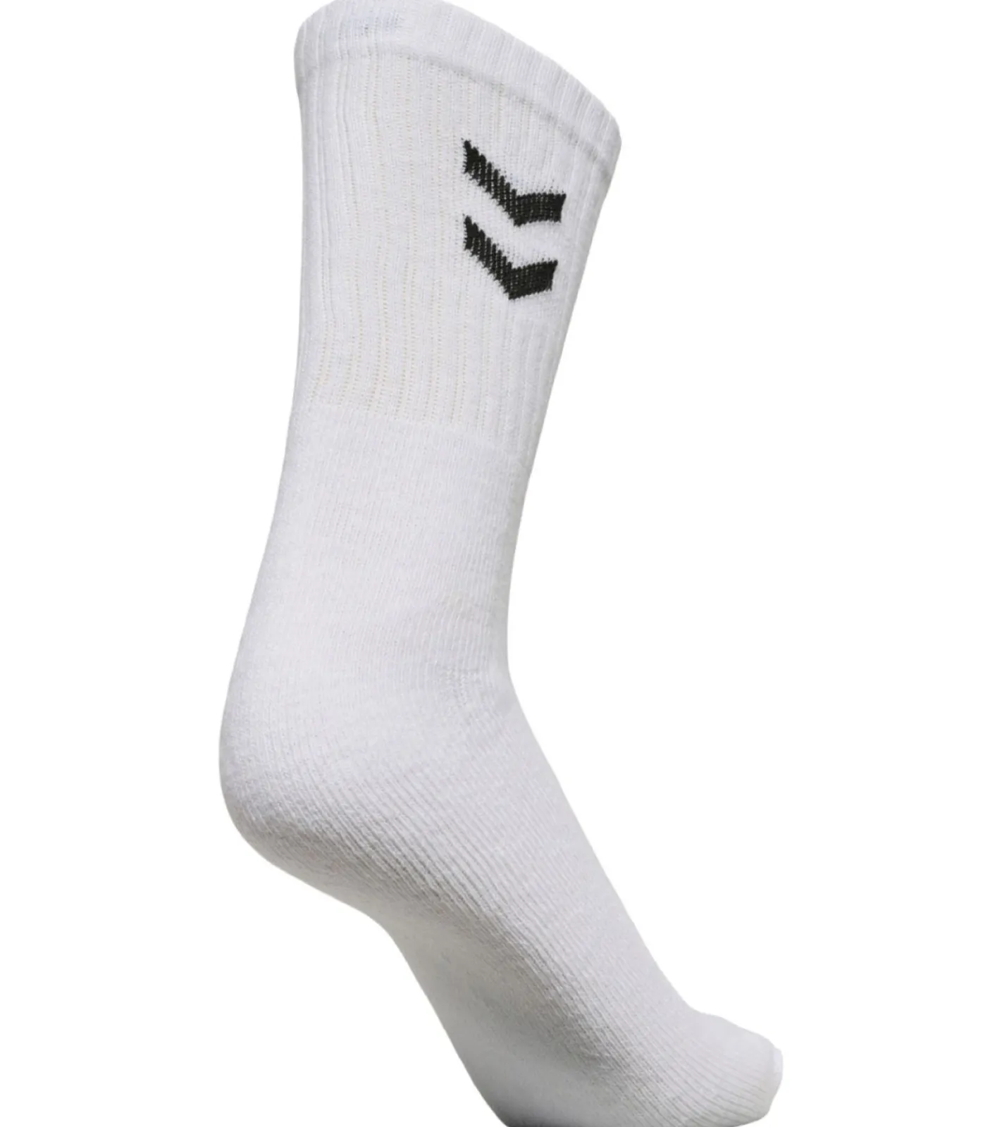 Strümpfe & Socken|Socken & Unterwäsche*hummel 3 Paar Basic Crew-Socken mit Kontrastwinkel Baumwoll-Strümpfe Sport-Socken 022030 Schwarz oder Weiß