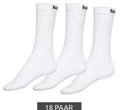 Strümpfe & Socken|Socken & Unterwäsche*hummel 18 Paar Basic Sport-Socken mit Marken-Schriftzug oder Crew-Socken mit Kontrastwinkel Baumwoll-Strümpfe Alltags-Socken 205603/022030 Weiß oder Schwarz