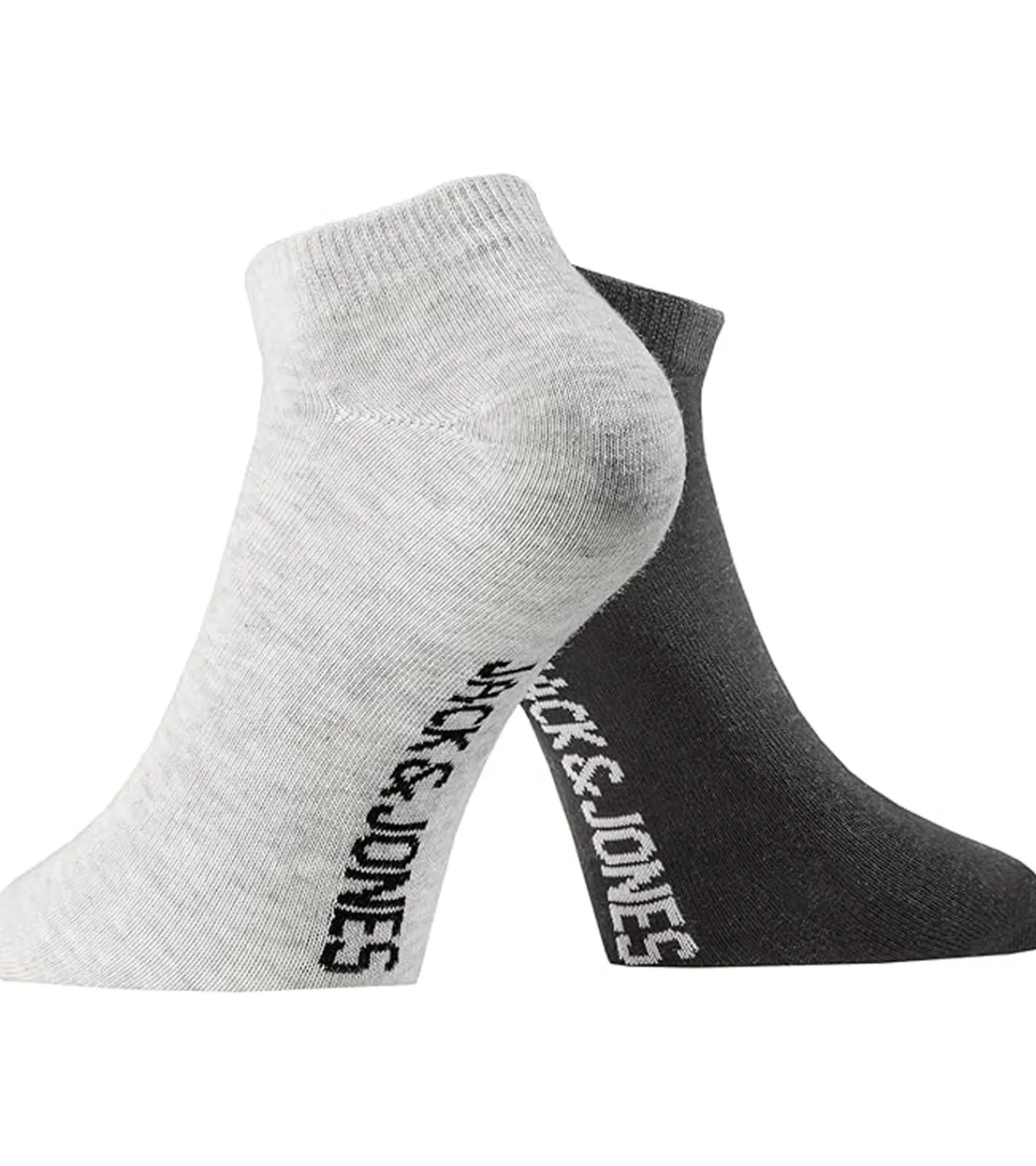 Strümpfe & Socken|Socken & Unterwäsche*Jack & Jones 12 Paar Short Sock Sneaker-Socken Sport-Strümpfe Baumwoll Quarter-Socken 12260511 Schwarz/Grau