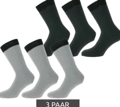 Strümpfe & Socken|Unterwäsche & Socken*MENS WORK SOCKS 3 Paar Arbeits-Socken Baumwoll-Socken Work-Socken lange Socken MWS-21002 Dunkelgrau oder Hellgrau