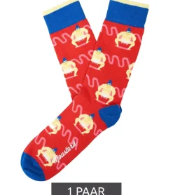 Strümpfe & Socken|Socken & Unterwäsche*Moustard 1 Paar Sumo Baumwoll-Socken mit Sumoringern gemusterte lange Strümpfe 22S-SUMO Rot/Blau
