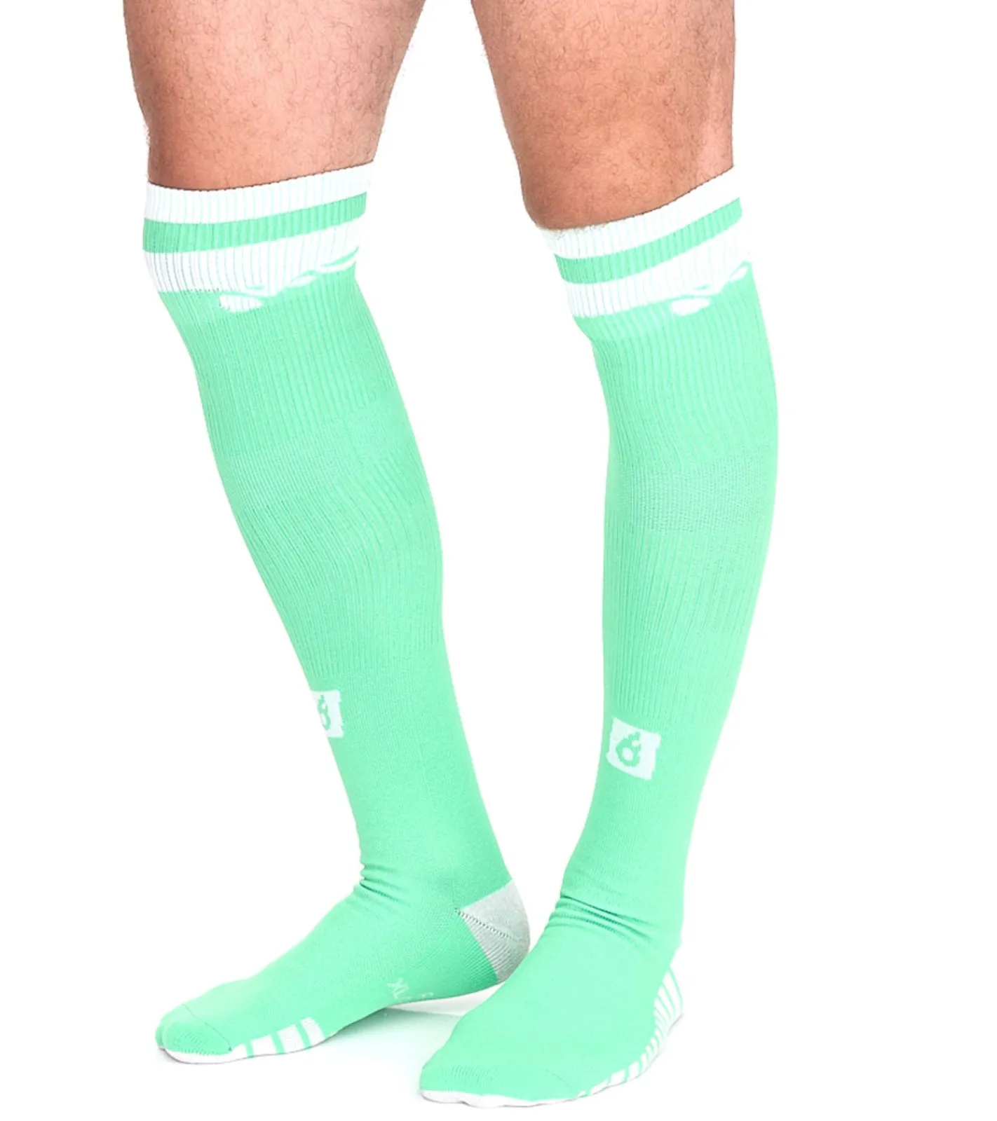 Strümpfe & Socken|Sportunterbekleidung*Outfitter 1 Paar OCEAN FABRICS Tahi Fußball-Stutzen Knie-Strümpfe für Damen und Herren klassische Sport-Socken OUT-U-3029-OTW in Orange oder Grün