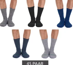 Strümpfe & Socken|Unterwäsche & Socken*primair socks. 45 Paar nachhaltige Freizeit-Socken Baumwoll-Socken lange Strick-Socken 53200 Schwarz/Weiß/Hellgrau/Dunkelgrau