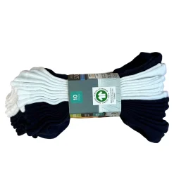 Strümpfe & Socken|Socken & Unterwäsche*spirit of colours 10 Paar nachhaltige Sneaker-Socken OEKO-TEX Standard 100 zertifiziert bequeme Strümpfe aus Bio-Baumwolle Weiß/Navy