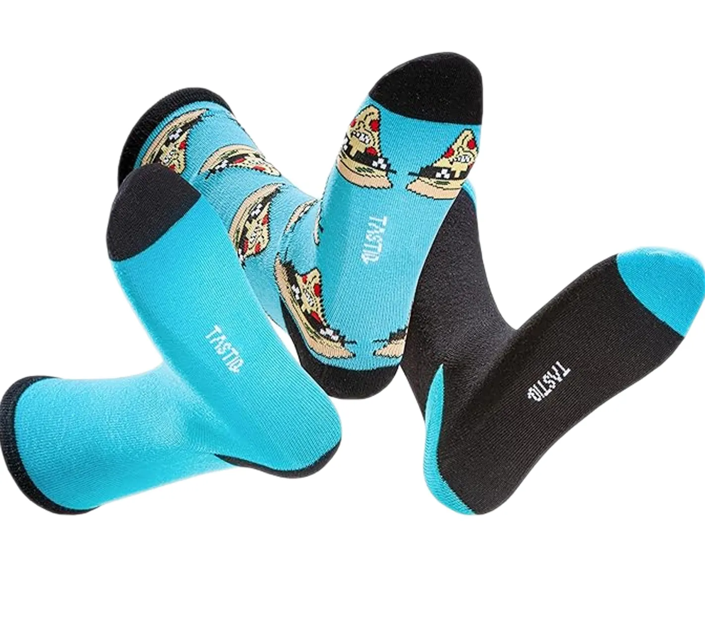 Strümpfe & Socken|Socken & Unterwäsche*TASTIQ 9 Paar Baumwoll-Socken mit Print lange Strümpfe in stylischer Geschenkbox Tas/1/CSX3 mit oder Donut Print Pizza