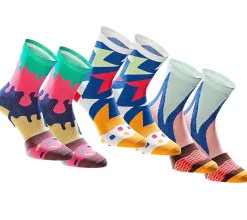 Strümpfe & Socken|Socken & Unterwäsche*TASTIQ 9 Paar Baumwoll-Socken mit Print lange Strümpfe in stylischer Geschenkbox Tas/1/CSX3 mit oder Donut Print Pizza