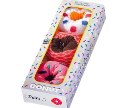 Strümpfe & Socken|Socken & Unterwäsche*TASTIQ 9 Paar Baumwoll-Socken mit Print lange Strümpfe in stylischer Geschenkbox Tas/1/CSX3 mit oder Donut Print Pizza