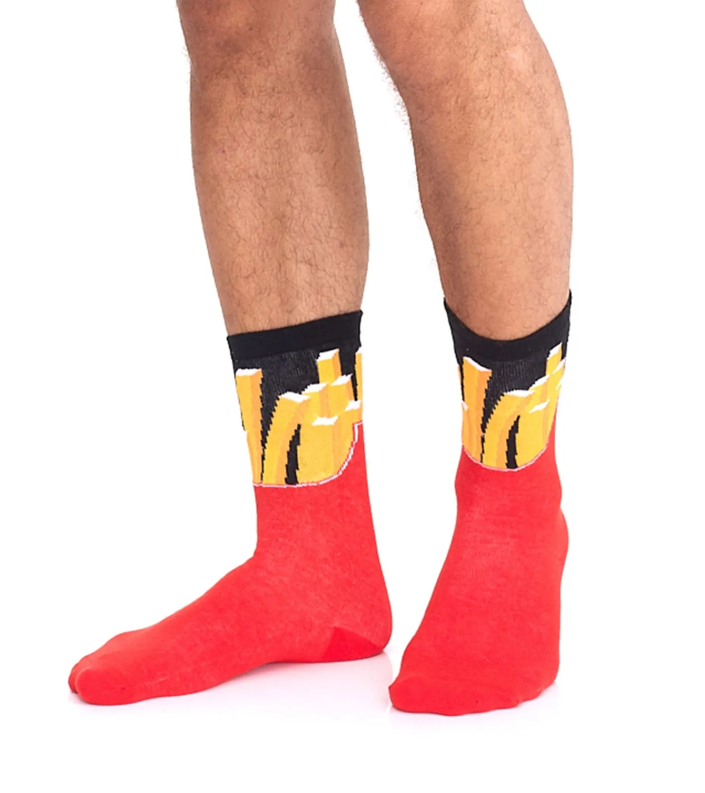 Strümpfe & Socken|Socken & Unterwäsche*TASTIQ 16 Paar Baumwoll-Socken mit Print lange Strümpfe in Geschenkbox TAS/1/CSX2 mit Pommesdruck oder mit Latte Macchiato Print