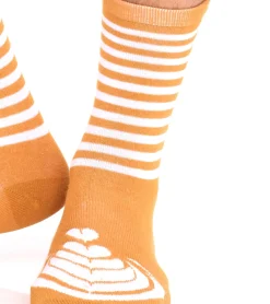 Strümpfe & Socken|Socken & Unterwäsche*TASTIQ 2 Paar Baumwoll-Socken mit Latte Macchiato-Print lange Strümpfe in stylischer Kaffeebecher-Geschenkbox TAS/1/CSX2/LAT Braun/Schwarz