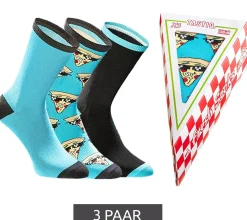 Strümpfe & Socken|Socken & Unterwäsche*TASTIQ 18 Paar Baumwoll-Socken mit Print lange Strümpfe in stylischer Geschenkbox Tas/1/CSX3 mit oder Donut Print Pizza