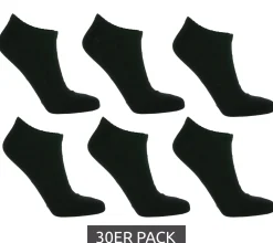 Strümpfe & Socken|Socken & Unterwäsche*TASTIQ 30 Paar Sneaker-Socken schlichte Baumwoll-Socken in Geschenkbox Sport-Socken Schwarz, Grau oder Weiß