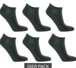 Strümpfe & Socken|Socken & Unterwäsche*TASTIQ 30 Paar Sneaker-Socken schlichte Baumwoll-Socken in Geschenkbox Sport-Socken Schwarz, Grau oder Weiß