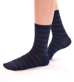 Strümpfe & Socken|Kinder-Unterwäsche*TRUE style 8 Paar Baumwoll-Strümpfe mit Komfortbund nachhaltige Business-Socken im Crew-Style verschiedene Muster Navy/Grau