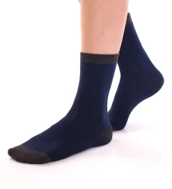 Strümpfe & Socken|Kinder-Unterwäsche*TRUE style 8 Paar Baumwoll-Strümpfe mit Komfortbund nachhaltige Business-Socken im Crew-Style verschiedene Muster Navy/Grau