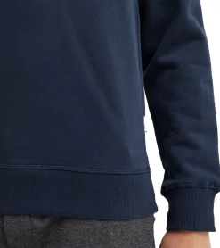 Pullover & Sweater*11 PROJECT Davin Herren Sweater mit UNIVERSITY Frontprint Baumwoll-Sweatshirt 20715943 in Dunkelblau, Grau oder Blau