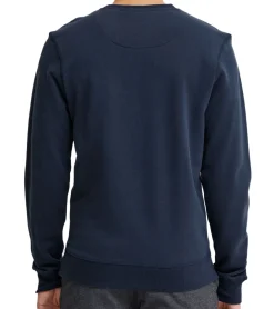 Pullover & Sweater*11 PROJECT Davin Herren Sweater mit UNIVERSITY Frontprint Baumwoll-Sweatshirt 20715943 in Dunkelblau, Grau oder Blau