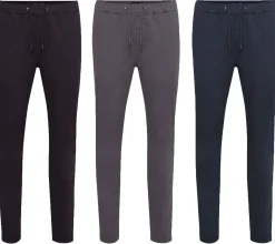 Jogginghosen & Fitnessmode|Jeans & Hosen*11 PROJECT Lounes Herren Stoff-Hose im Jogger-Look Chino-Hose aus Baumwolle 21300795-ME Blau, oder Schwarz Grau