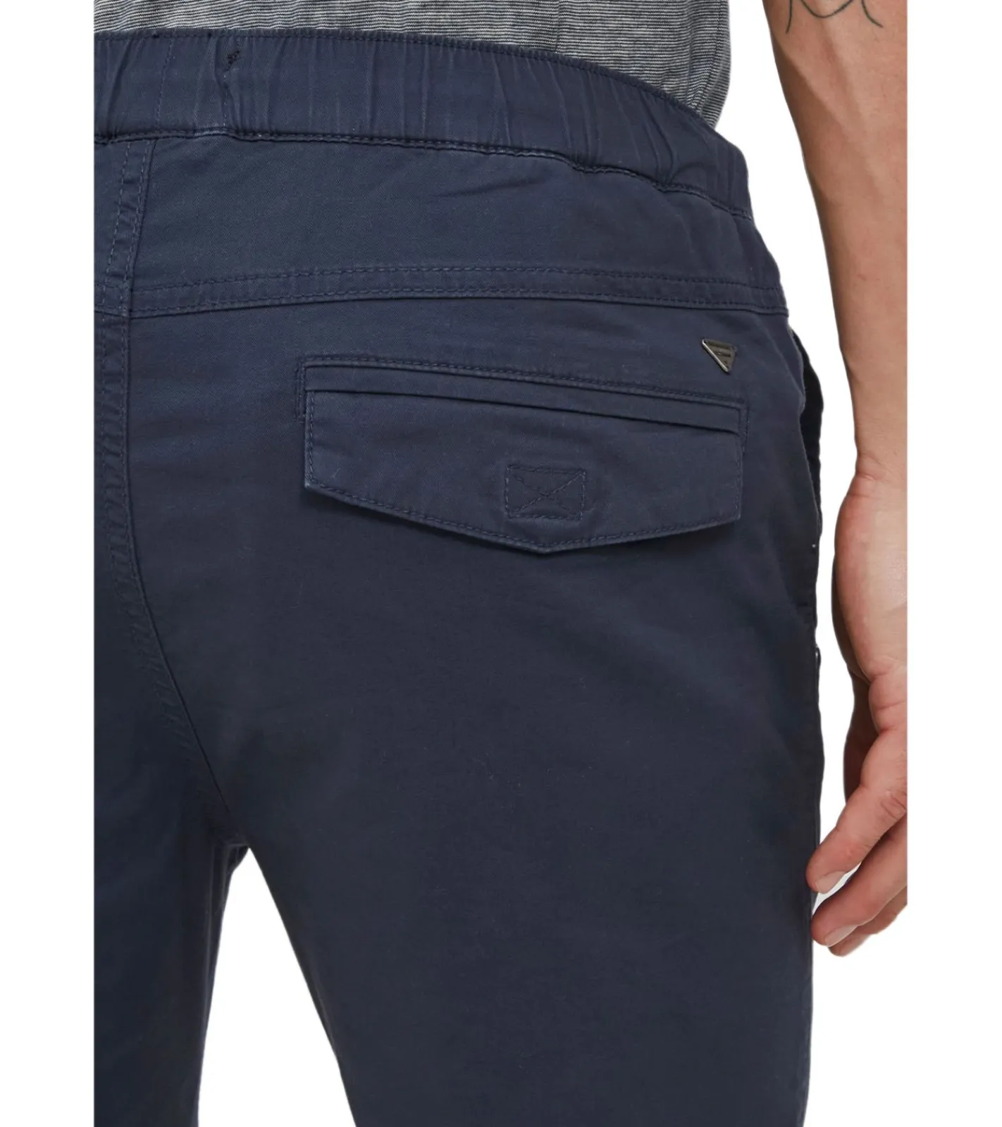 Jogginghosen & Fitnessmode|Jeans & Hosen*11 PROJECT Lounes Herren Stoff-Hose im Jogger-Look Chino-Hose aus Baumwolle 21300795-ME Blau, oder Schwarz Grau