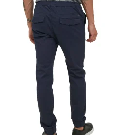 Jogginghosen & Fitnessmode|Jeans & Hosen*11 PROJECT Lounes Herren Stoff-Hose im Jogger-Look Chino-Hose aus Baumwolle 21300795-ME Blau, oder Schwarz Grau