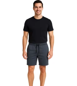 Große Größen|Shorts & Bermudas*11 PROJECT Palamo Herren Sweat-Bermuda Freizeit Bermuda im Chino-Style 20716141 1940131 Dunkelgau-meliert