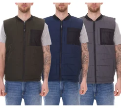 Jacken & Mäntel*11 PROJECT PURlle Herren Puffer-Weste mit Steppung Lifestyle-Weste 20715253-ME Grau, Dunkelgrün oder Dunkelblau