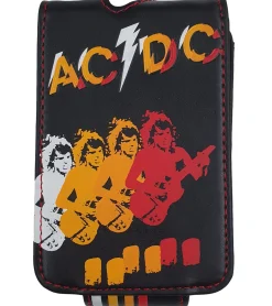 Rucksäcke & Taschen*BioworldMerch ACDC MP3-Player-Hülle Hard-Rock-Band Schutz-Case mit Print und Prägung Musik-Player iPod-Player 11x7x1,5 cm Schwarz/Rot/Gelb/Weiß