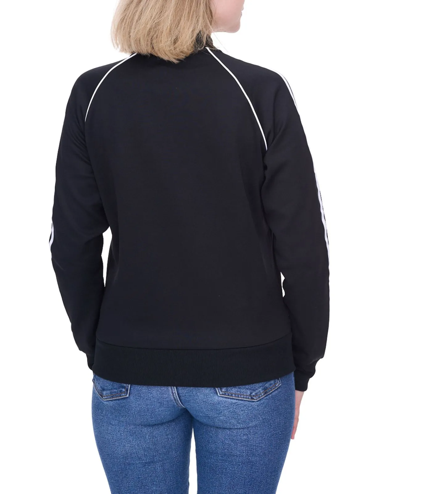 Sportoberbekleidung|Fitnessmode & Jogginghosen*adidas adicolor classics SST Damen Jacke nachhaltige Sport-Jacke mit Stehkragen Fitness-Jacke GD2374 Schwarz