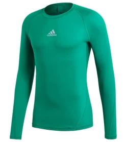 T-Shirts & Tank Tops|Sportoberbekleidung*adidas AlphaSkin Herren nachhaltiges Longsleeve Rundhals-Pullover Sport-Pullover Fitness-Shirt CW9504 Grün
