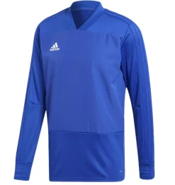Pullover & Sweater|Sportoberbekleidung*adidas Condivo 18 Herren Sweatshirt mit Climalite Fußball Trikot Sport-Shirt CG0381 Blau