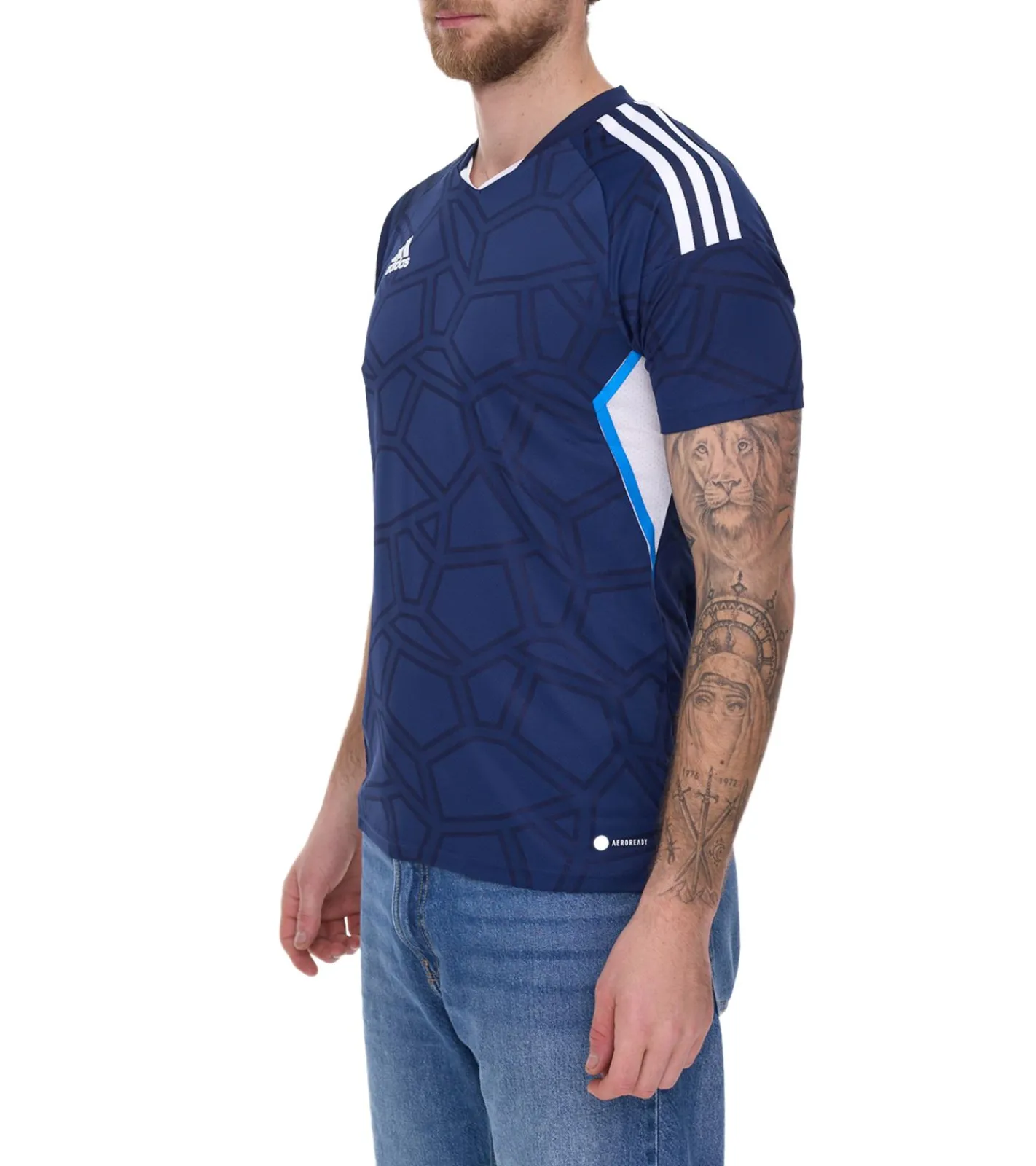 T-Shirts & Tank Tops|Sportoberbekleidung*adidas Condivo 22 nachhaltiges Kurzarm-Trikot Herren mit AEROREADY Fußball-Shirt HA3512 Blau/Weiß