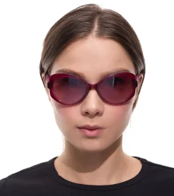 Sonnenbrillen*adidas Damen Sonnenbrille Schmetterlings-Brille Gradient-Brille UVA & UVB Schutz Filterkategorie 2 Urlaubs-Brille EW3542 Violett