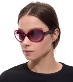 Sonnenbrillen*adidas Damen Sonnenbrille Schmetterlings-Brille Gradient-Brille UVA & UVB Schutz Filterkategorie 2 Urlaubs-Brille EW3542 Violett
