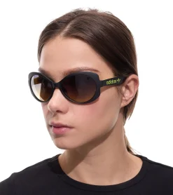 Sonnenbrillen*adidas Damen Sonnenbrille Schmetterlings-Brille Gradient-Brille Filterkategorie 2 100% UVA & UVB Schutz Strand-Brille EW3541 Schwarz