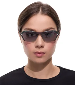 Sonnenbrillen*adidas Damen Sonnenbrille Strand-Brille mit rechteckigen Gläsern Filterkategorie 2 100% UVA & UVB Schutz Urlaubs-Brille EW35 Grau/Grün oder Blau