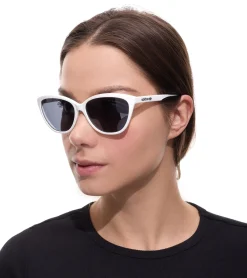 Sonnenbrillen*adidas Damen Sonnen-Brille mit verspiegelten grauen Gläsern und weißen Bügeln Sommer-Brille Filterkategorie 3 EY0433 Weiß