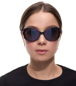 Sonnenbrillen*adidas Damen Sonnen-Brille mit verspiegelten Gläsern und schwarzen Bügeln Sommer-Brille Filterkategorie 2 EW354 Schwarz